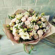 Букет цветов из:  Альстромерии, Розы и Хризантемы #REPLACE_PRED# Поселок имени Степана Разина