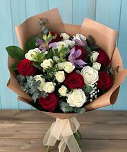 Букет цветов из:  Розы и Альстромерии #REPLACE_PRED# Поселок имени Степана Разина