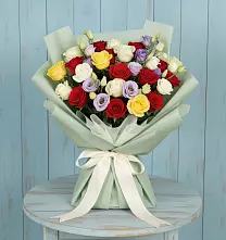 Букет цветов из:  Розы в Поселок имени Степана Разина
