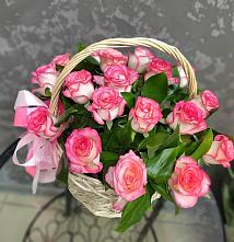 Цветочная композиция из Розы в корзине #REPLACE_PRED# Поселок имени Степана Разина