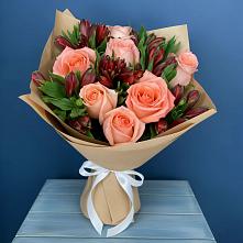 Букет цветов из:  Розы и Альстромерии в Поселок имени Степана Разина