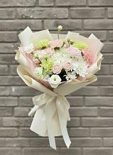 Букет цветов из:  Гвоздики, Розы, Лизиантусы и Хризантемы #REPLACE_PRED# Поселок имени Степана Разина