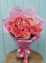 Букет 15 Розовых роз Равель в Поселок имени Степана Разина